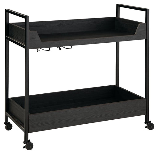 Yarlow - Black / Gray - Bar Cart Unique Piece Furniture