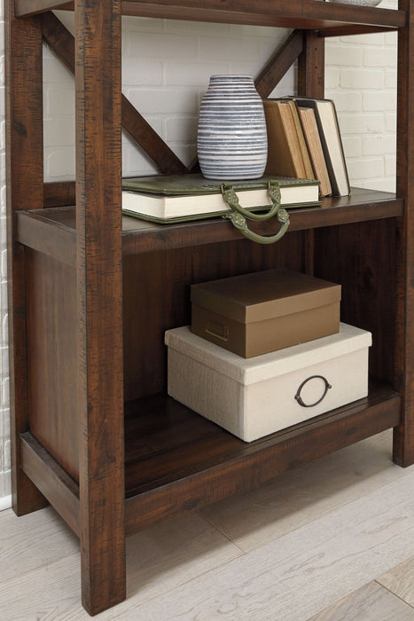 Baldridge - Rustic Brown - Large Bookcase Unique Piece Furniture