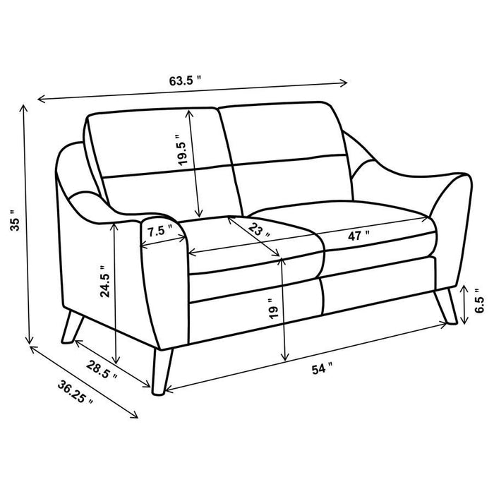 Gano - Sloped Arm Living Room Set Unique Piece Furniture