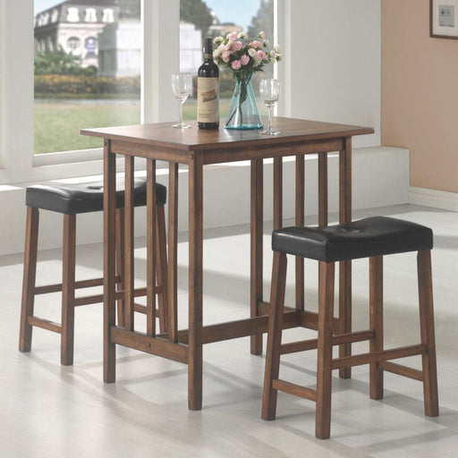 Oleander - 3 Piece Counter Height Set - Nut Brown Unique Piece Furniture