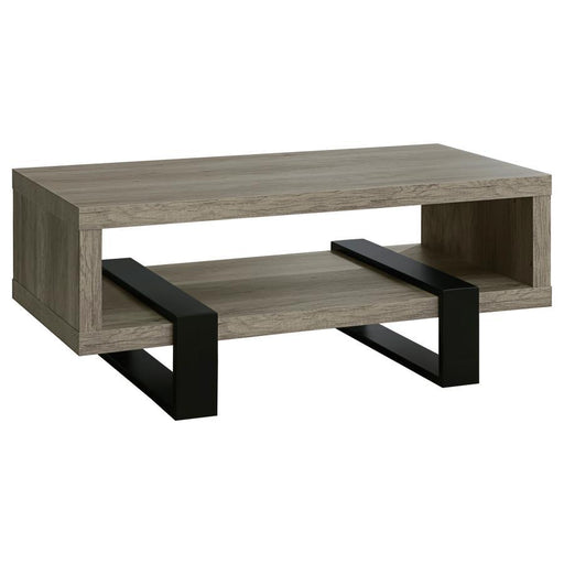 Dinard - Coffee Table With Shelf - Gray Driftwood Unique Piece Furniture