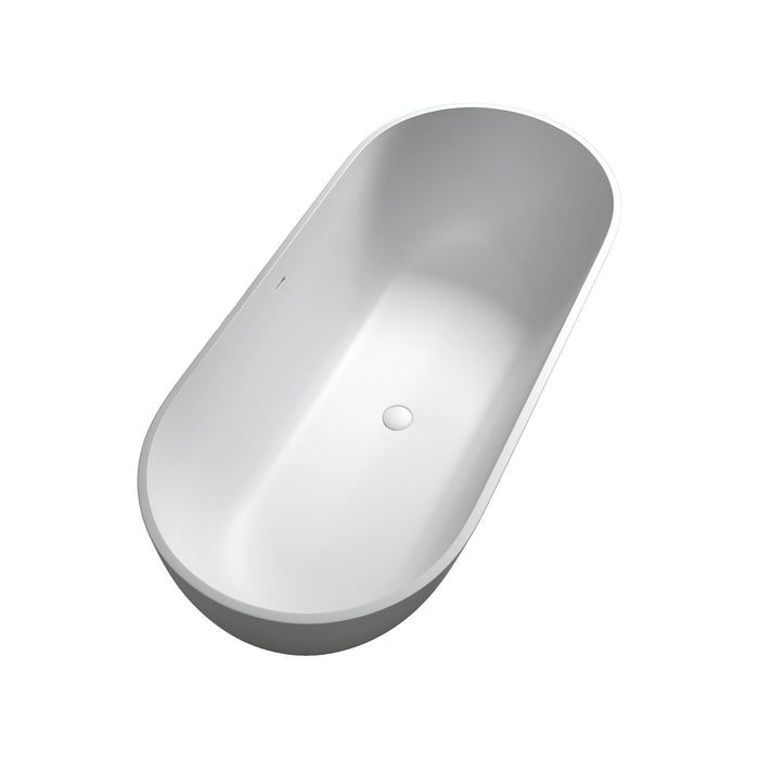 69" Solid Surface Bathtub For Bathroom - White