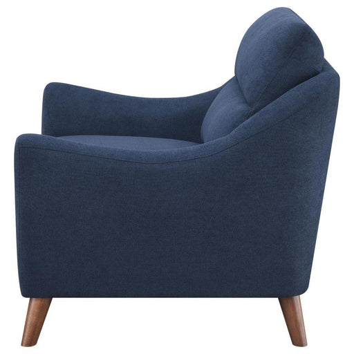 Gano - Sloped Arm Upholstered Chair - Navy Blue Unique Piece Furniture