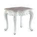 Ciddrenar - End Table - Marble Top & White Finish Unique Piece Furniture