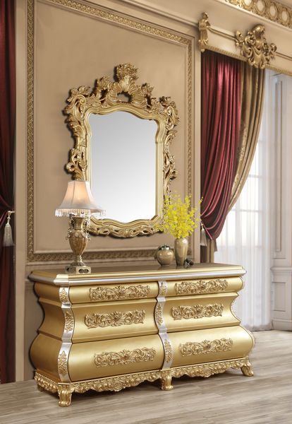 Seville - Server - Gold Finish Unique Piece Furniture