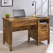 Delwin - Lift Top Office Desk With File Cabinet - Antique Nutmeg Unique Piece Furniture