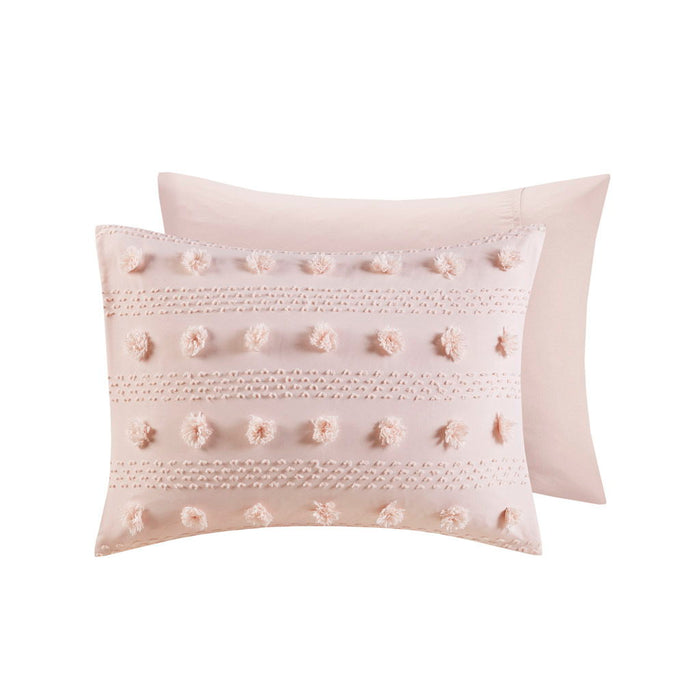 Clip Jacquard Comforter Set, Pink