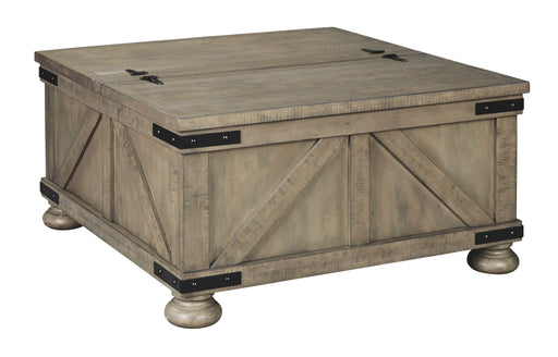 Aldwin - Gray - Cocktail Table With Storage - Square Unique Piece Furniture