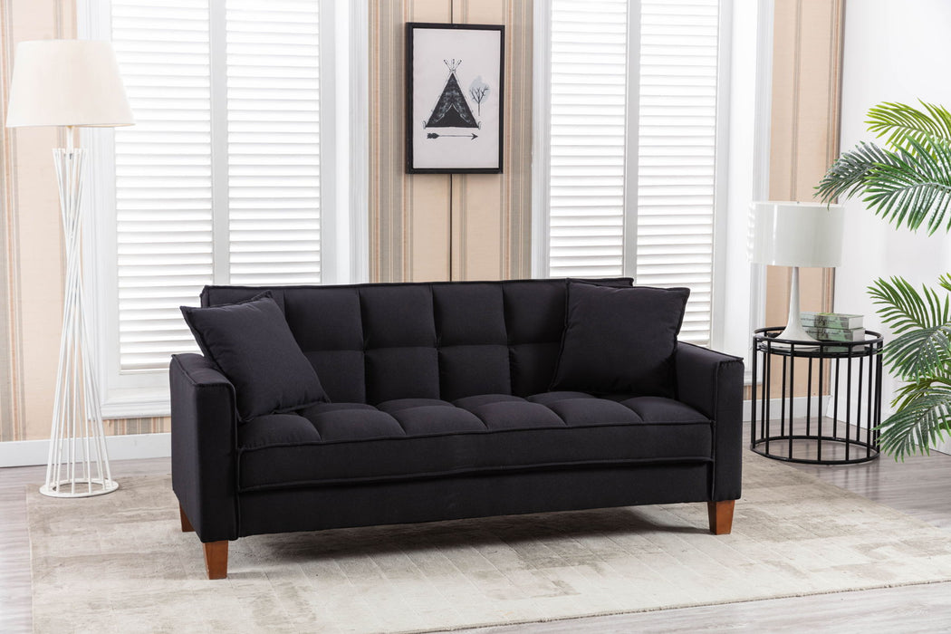 2063Bk - Linen Sofa