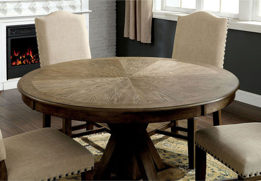 Julia - Round Dining Table - Light Oak / Beige Unique Piece Furniture