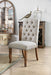 Gianna - Buttoned Side Chair (Set of 2) - Rustic Oak /Ivory Unique Piece Furniture