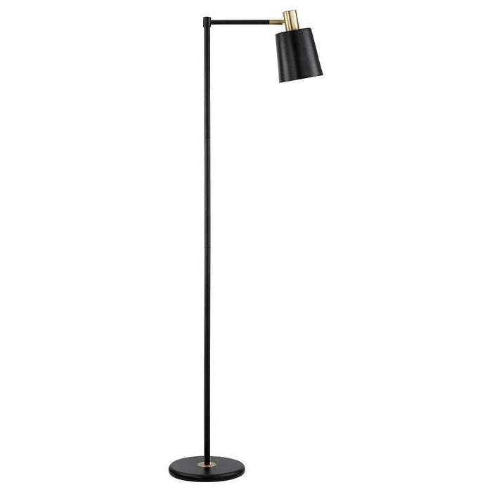 Rhapsody - 1-Light Floor Lamp With Horn - Shade Black Unique Piece Furniture