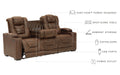 Owner's - Thyme - Pwr Rec Sofa With Adj Headrest Unique Piece Furniture