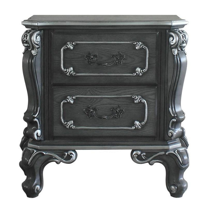House - Delphine - Nightstand - Charcoal Finish