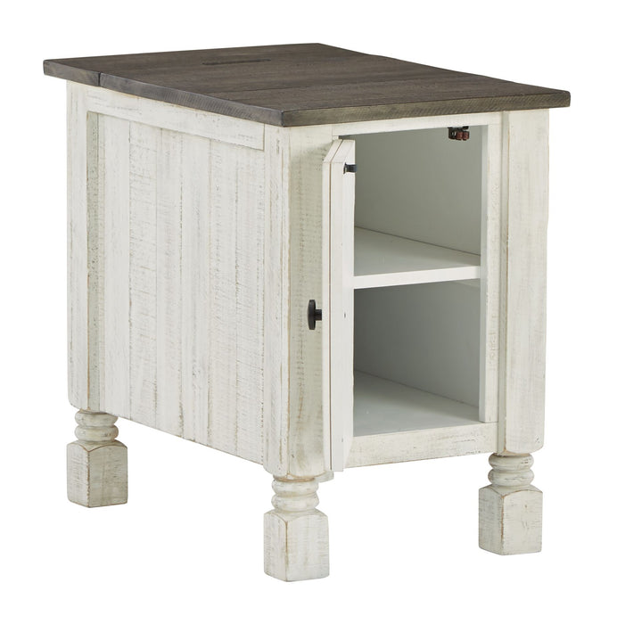Havalance - White / Gray - Chair Side End Table Unique Piece Furniture