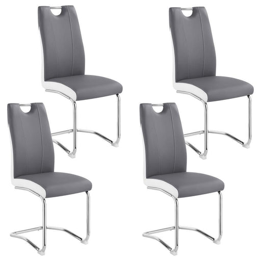 Brooklyn - Upholstered Side Chairs With S-Frame (Set of 4) - Gray And White Unique Piece Furniture