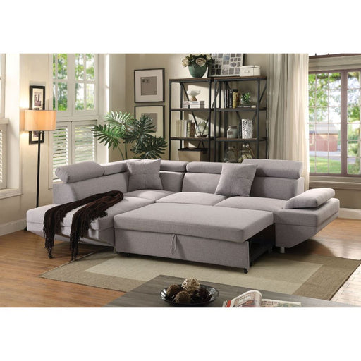 Jemima - Sectional Sofa - Gray Fabric Unique Piece Furniture
