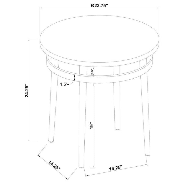 Avilla - Round End Table - White And Chrome Unique Piece Furniture