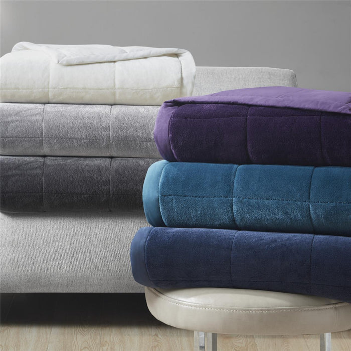 Reversible Heiq Smart Temperature Down Alternative Blanket - Grey