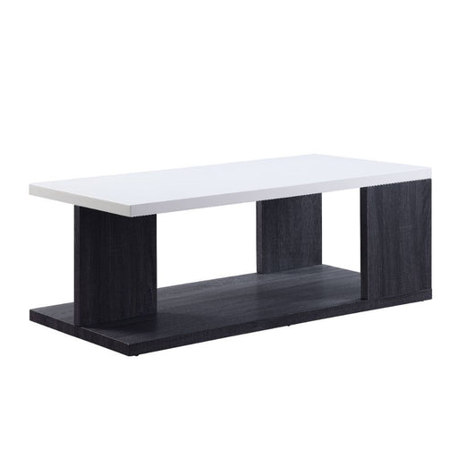 Pancho - Coffee Table - Gray & White High Gloss Unique Piece Furniture