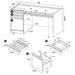 Halston - 3-drawer Connect-it Office Desk Unique Piece Furniture