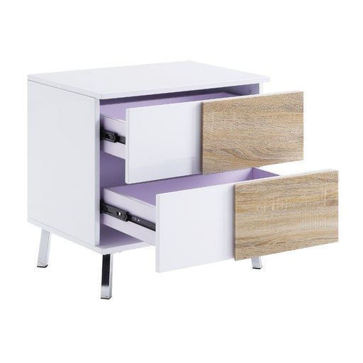 Verux - End Table - White High Gloss Unique Piece Furniture