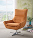 Eudora - Accent Chair - Orange Leather-Gel Unique Piece Furniture