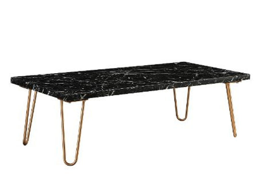 Telestis - Coffee Table - Black Marble & Gold Unique Piece Furniture