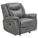 Conrad - Upholstered Motion Glider Recliner - Gray Unique Piece Furniture