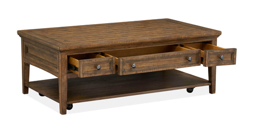 Bay Creek - Rectangular Cocktail Table With Casters - Toasted Nutmeg Unique Piece Furniture