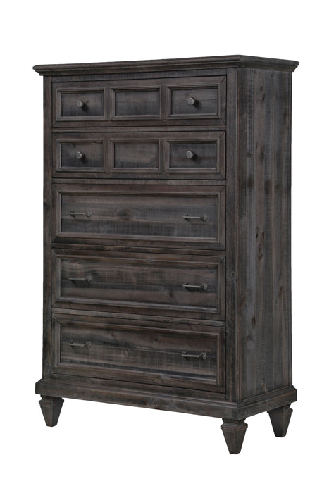 Calistoga - 5 Drawer Chest In Weathered Charcoal - Weathered Charcoal Unique Piece Furniture