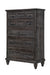 Calistoga - 5 Drawer Chest In Weathered Charcoal - Weathered Charcoal Unique Piece Furniture