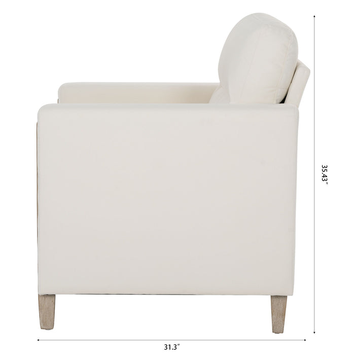 1 Seater Sofa For Living Room - Beige