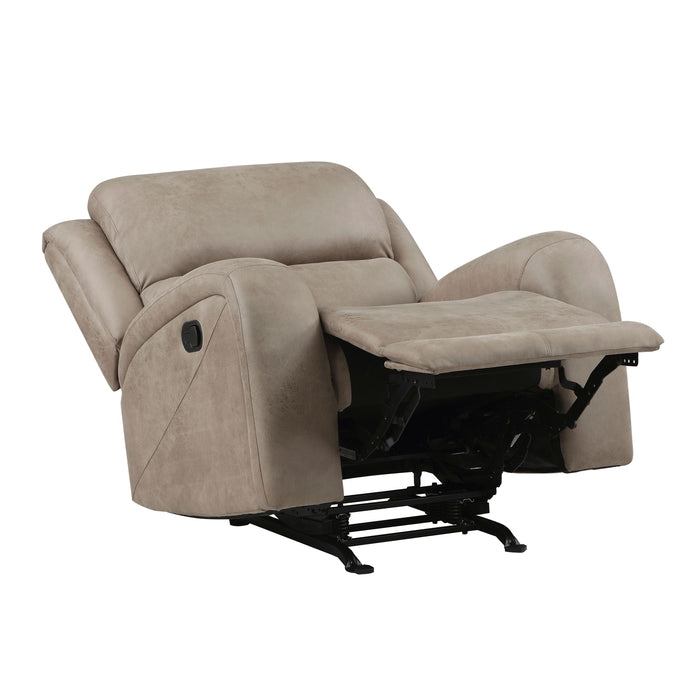 Luxurious Style Rocker Reclining Chair Brown Plush Comfortable Living Room Furniture