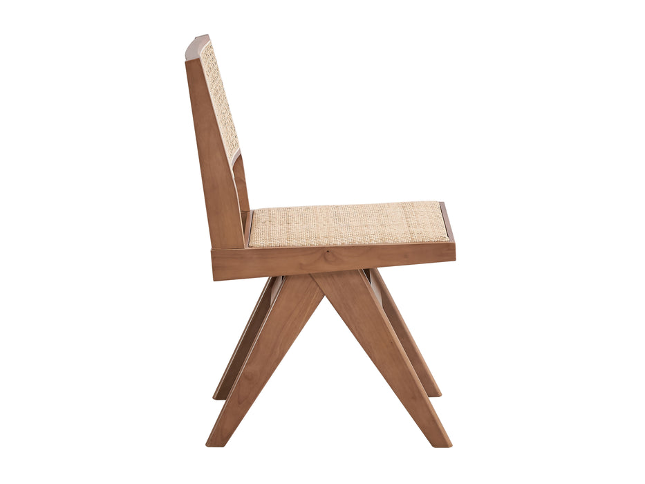 Acme Velentina Side Chair (Set of 2) Rattan & Natural Finish