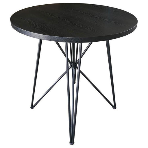 Rennes - Round Counter Table - Black And Gunmetal Unique Piece Furniture