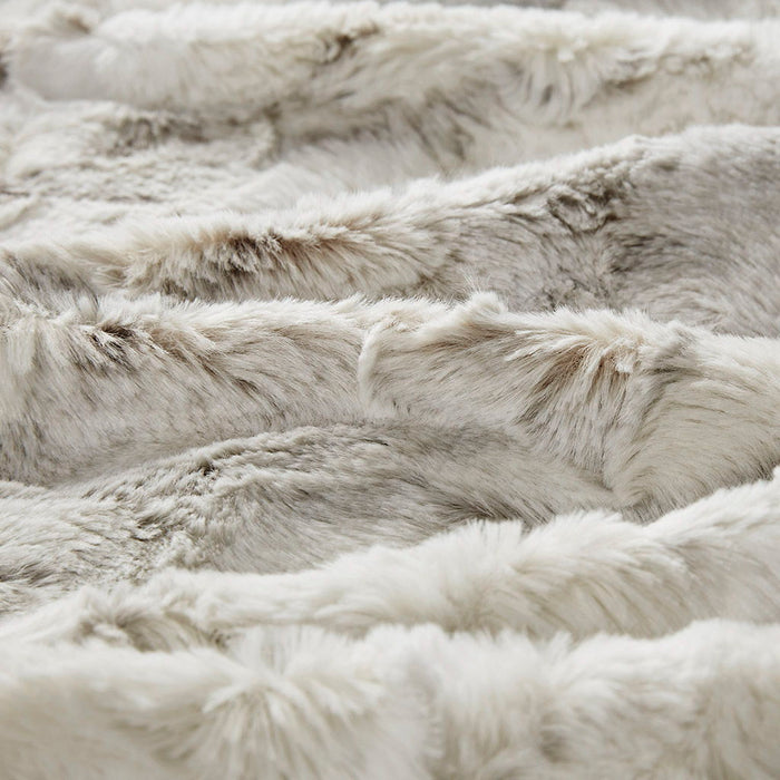 Oversized Faux Fur Throw - Natural