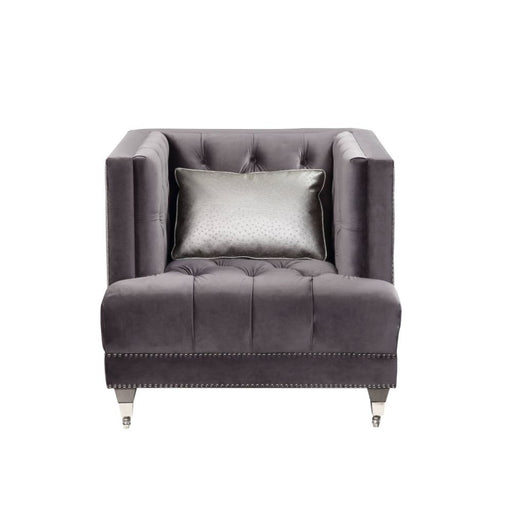 Hegio - Chair - Gray Velvet Unique Piece Furniture