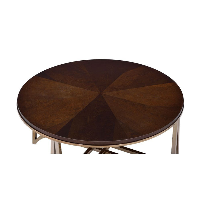 Novus - Coffee Table - Walnut & Champagne Unique Piece Furniture