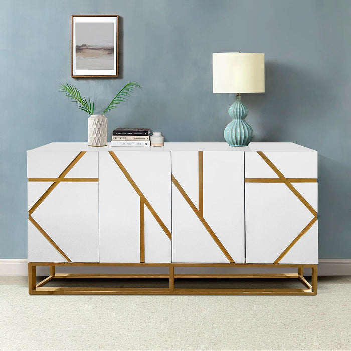 Timeless Buffet With Gold Accent