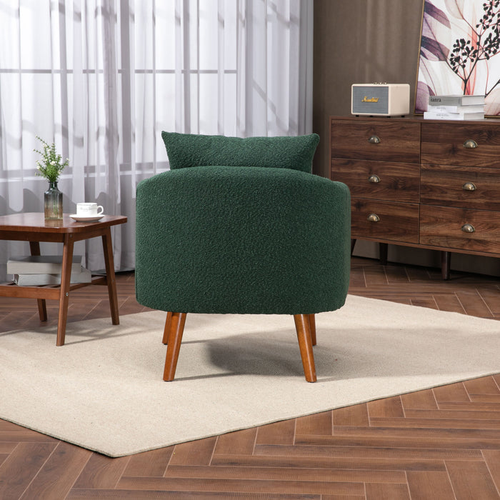 Coolmore Wood Frame Armchair, Modern Accent Chair Lounge Chair For Living Room - Emerald
