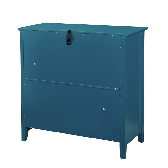 Storage Cabinet, Buffet Sideboard, Teal Blue