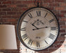 Augustina - Antique Black - Wall Clock The Unique Piece Furniture Furniture Store in Dallas, Ga serving Hiram, Acworth, Powder Creek Crossing, and Powder Springs Area