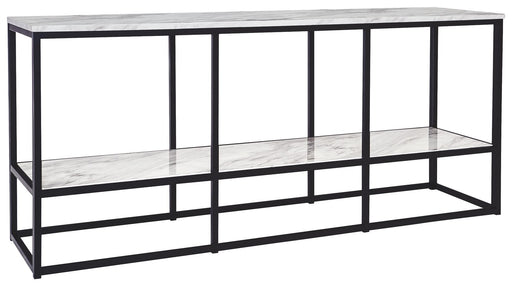Donnesta - Gray / Black - Extra Large TV Stand Unique Piece Furniture