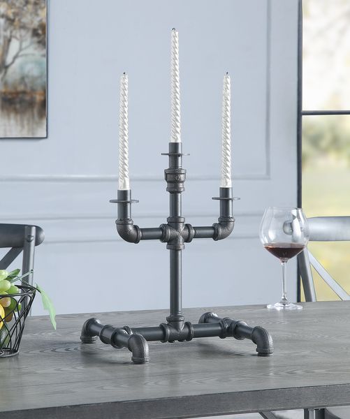 Brantley - Accent Candleholder - Sandy Gray Finish Unique Piece Furniture
