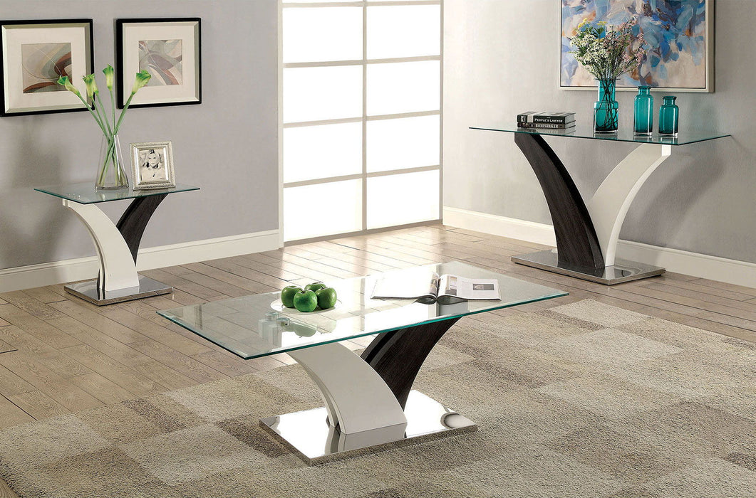 Sloane - End Table - White / Dark Gray Unique Piece Furniture