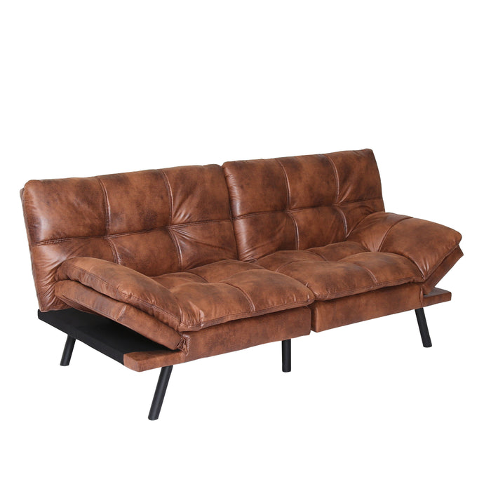 Convertible Memory Foam Futon Couch Bed, Modern Folding Sleeper Sofa