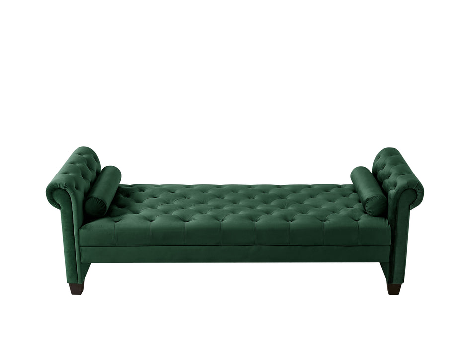 Green Rectangular Large Sofa Stool