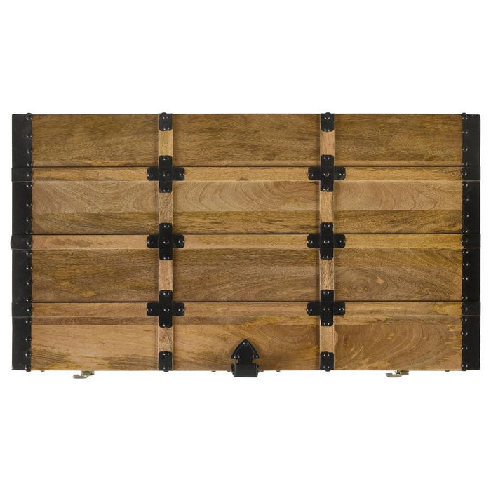 Simmons - Rectangular Storage Trunk - Natural And Black Unique Piece Furniture