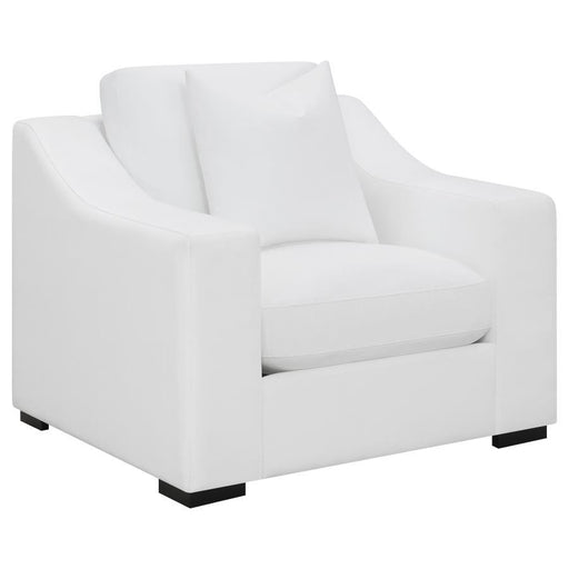 Ashlyn - Upholstered Sloped Arms Chair - White Unique Piece Furniture